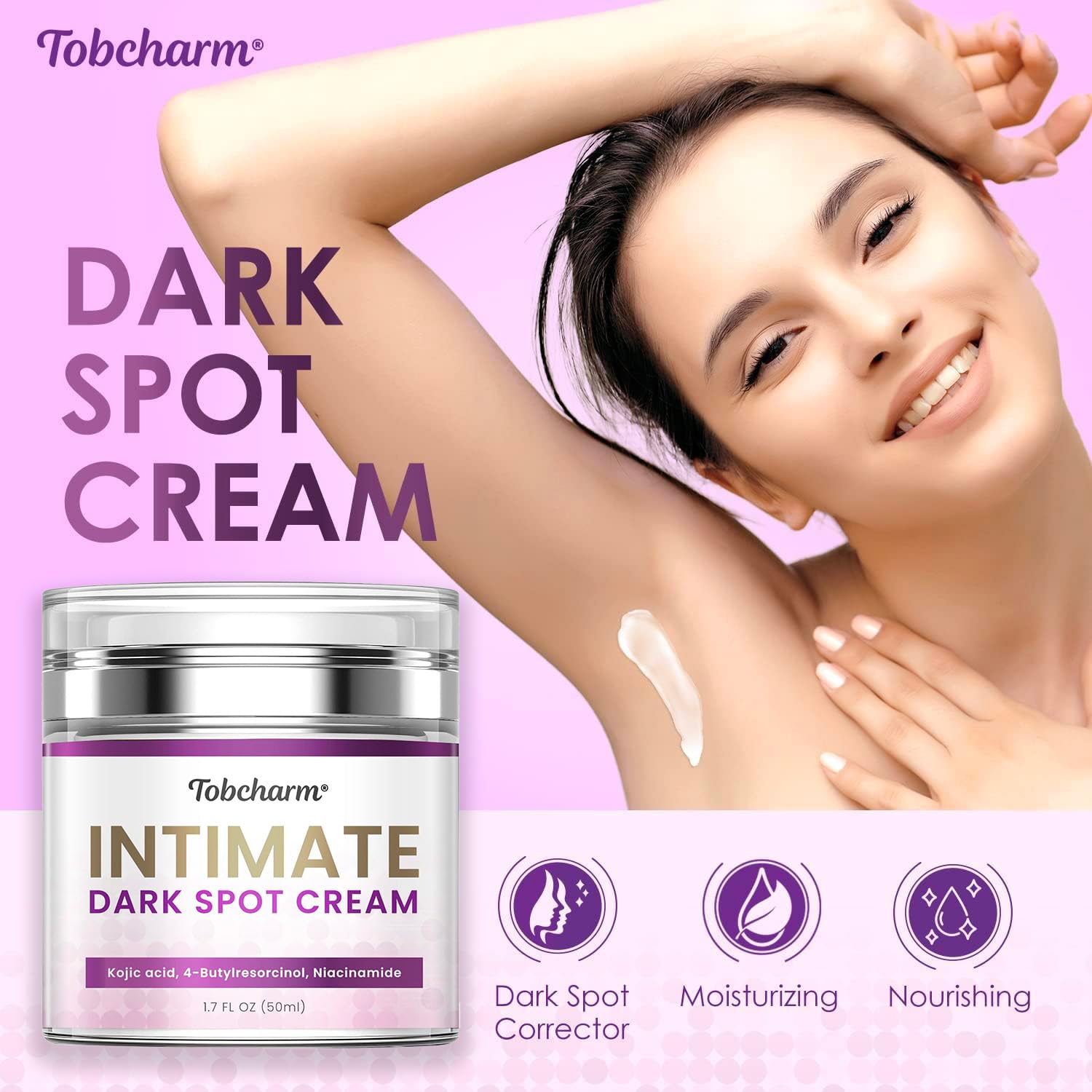 Skin Bleaching Cream for Intimate Areas - Skin Whitening and Lightening Cream, Dark Spot Corrector for Inner Thigh, Bikini Line, Underarms, and Sensitive Areas