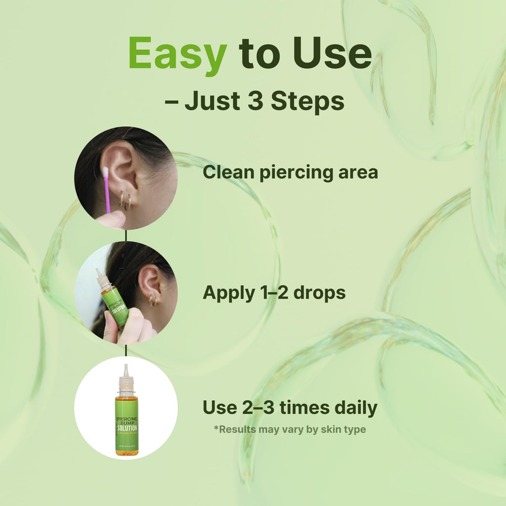 Tobcharm Piercing Bump Solution – Piercing Bump for Ear, Nose & Body – Soothes Keloid Bumps, Reduces Redness & Irritation, Promotes Healing – 15ml
