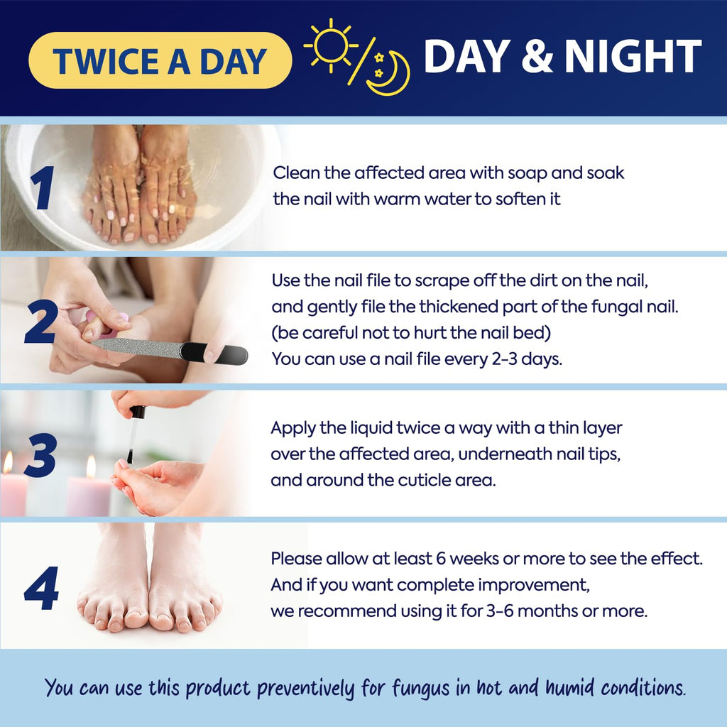 Toenail Fungus Treatment with 25% Undecylenic Acid, Toe Fungus Treatment for Toenail, Fungus Nail Treatment, Toenail Fungus Treatment Extra Strength, Fungal Nail Treatment for Athletes Foot - 2pcs