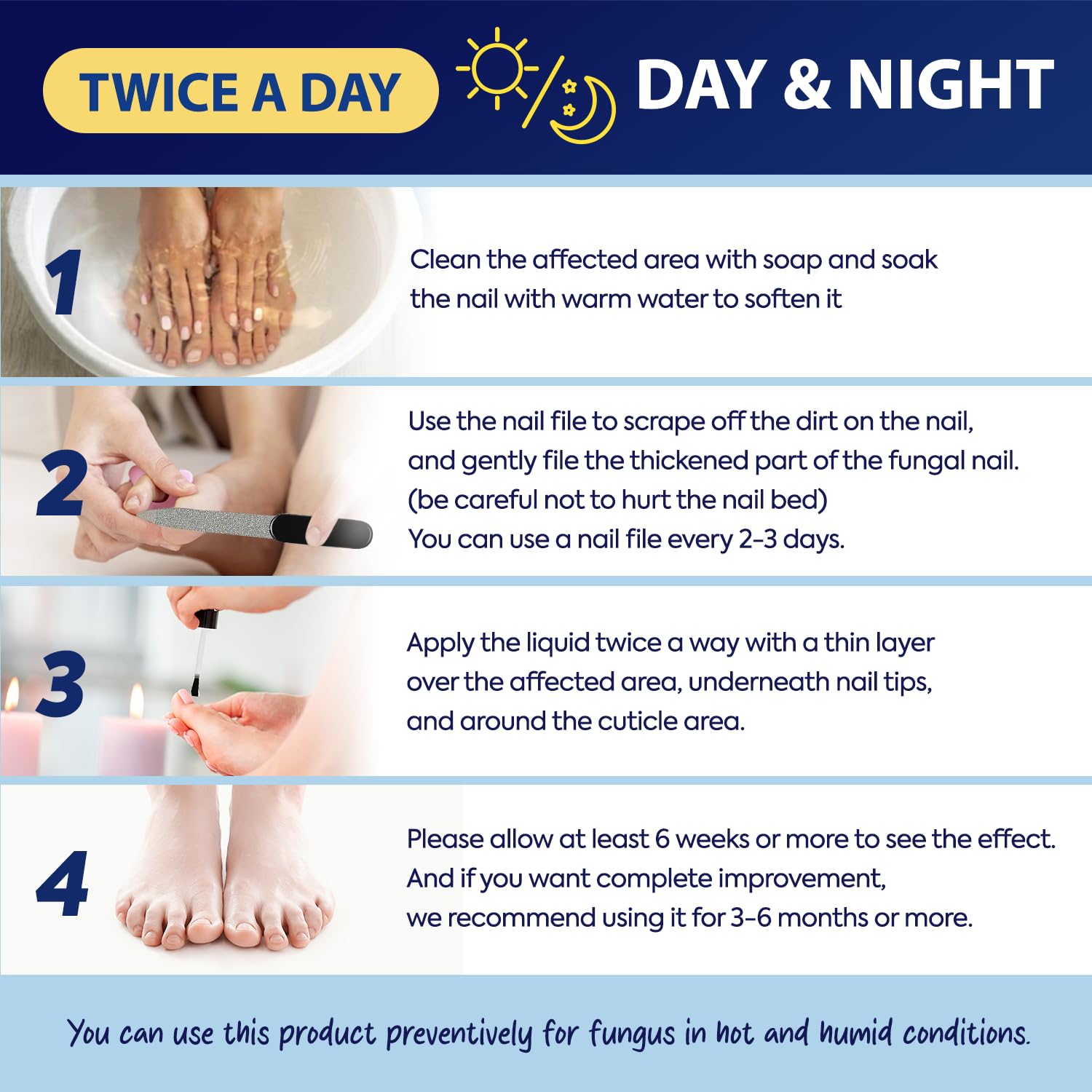 Toenail Fungus Treatment with 25% Undecylenic Acid, Toe Fungus Treatment for Toenail, Fungus Nail Treatment, Toenail Fungus Treatment Extra Strength, Fungal Nail Treatment for Athletes Foot - 2pcs
