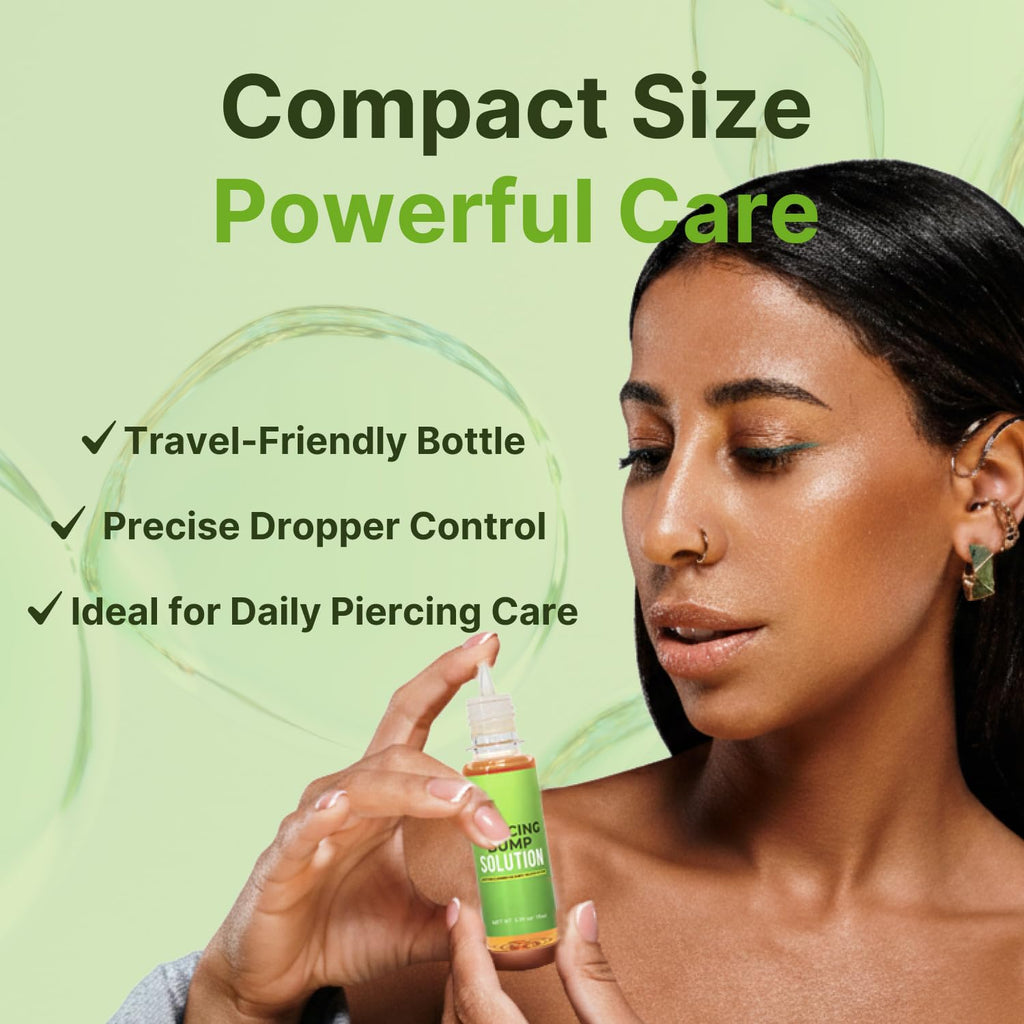 Tobcharm Piercing Bump Solution – Piercing Bump for Ear, Nose & Body – Soothes Keloid Bumps, Reduces Redness & Irritation, Promotes Healing – 15ml
